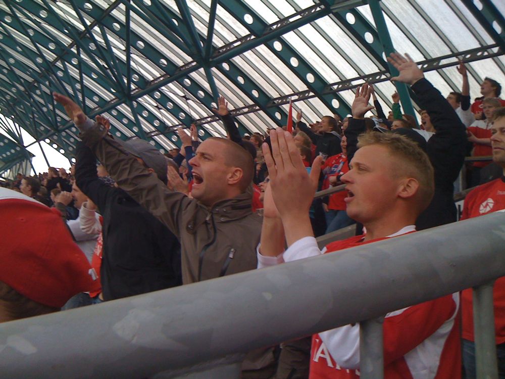 SIF-osi på Silkeborg Stadion ved superligakampen SIF-FCK. Foto: Erik Thau-Knudsen, 2010-05-09